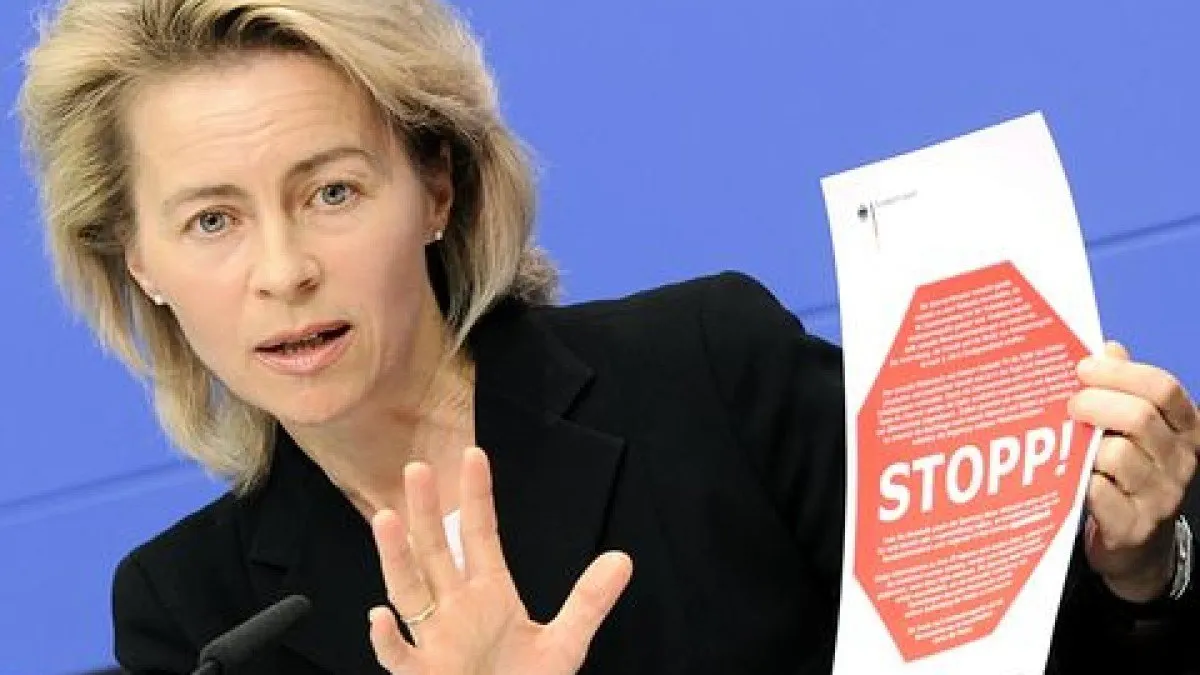 Ursula von der Leyen presents her plan for internet censorship in Germany